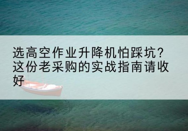 柞水高空作业升降机厂家推荐-选高空作业升降机怕踩坑？这份老采购的实战指南请收好
